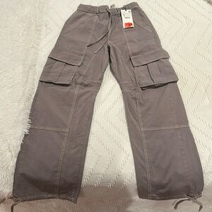 Zara Topstitch Cargo Pants